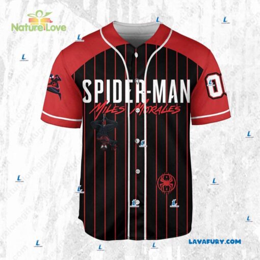 Marvels Spider Man Miles Morales​ Personalized Baseball Jersey