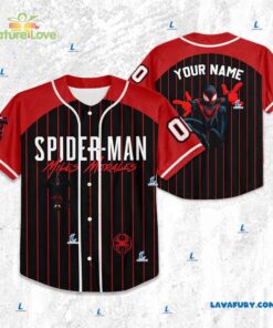 Marvels Spider Man Miles Morales​ Personalized Baseball Jersey