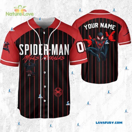 Marvels Spider Man Miles Morales​ Personalized Baseball Jersey