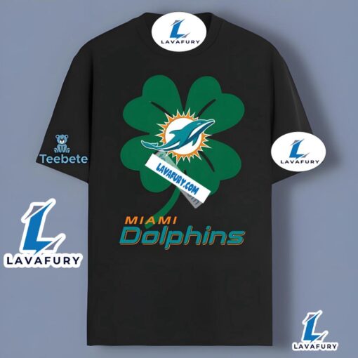 Miami Dolphins And Shamrock St Patrick Day Cotton Shirt Idea 2025