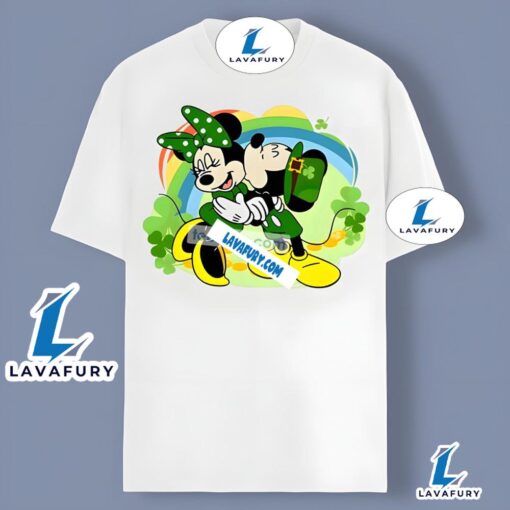 Mickey And Minnie Cheer For St Patricks Day Shirt Holiday 2025