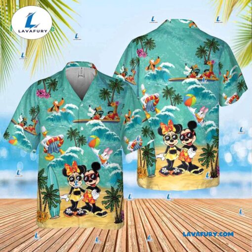 Mickey And Minnie Hawaiian Shirt, Mickey And Friends Summer Beach Shirt, Disney Vacation Shirt for Couple Family