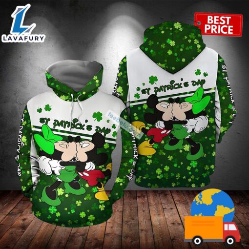 Mickey And Minnie Mouse St Patrick Day Green 3D Fashion Hoodie 2025