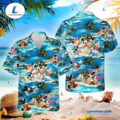 Mickey Minnie and Friends Surfing Hawaiian Shirt, Awesome Matching Disney Family Aloha Shirts