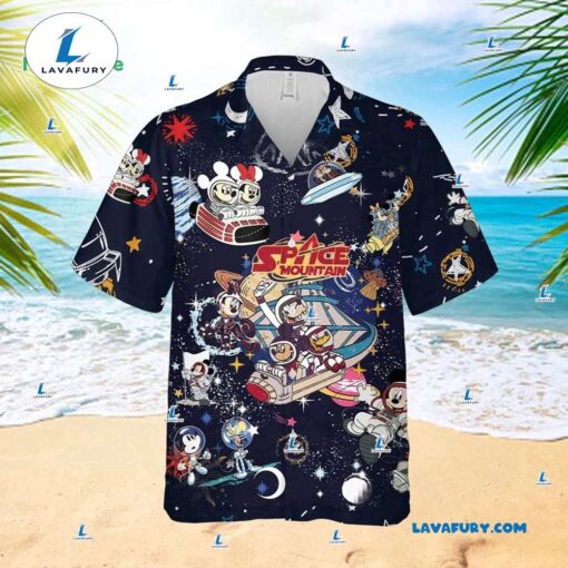 Mickey Mouse and Friends Space Mountain Hawaiian Shirt, Disney Hawaiian Shirt, Matching Family Disney Shirts for Holiday