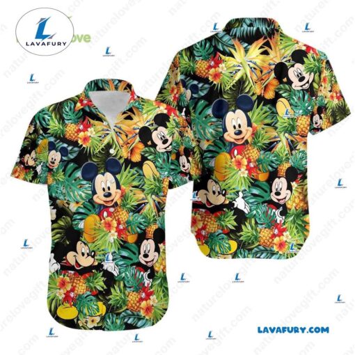 Mickey Mouse Hawaiian Shirt Fruits Aloha Shirts Disney Gift