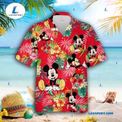 Mickey Mouse Pineapple Floral Hawaiian…