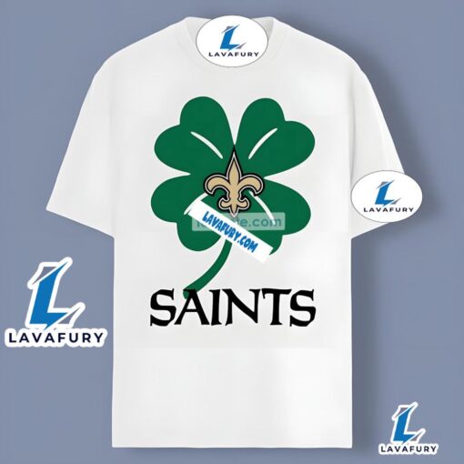 New Orleans Saints With Shamrock St Patrick Day Classic Shirt 2025