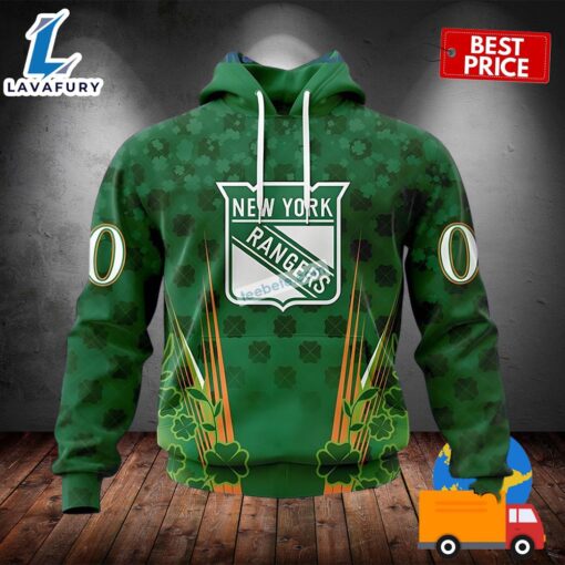 New York Rangers St Patricks Day Green 3D Horror Hoodie 2025