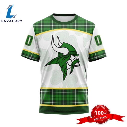 NFL Minnesota Vikings Special Design For St. Patrick Day 3D T-Shirts