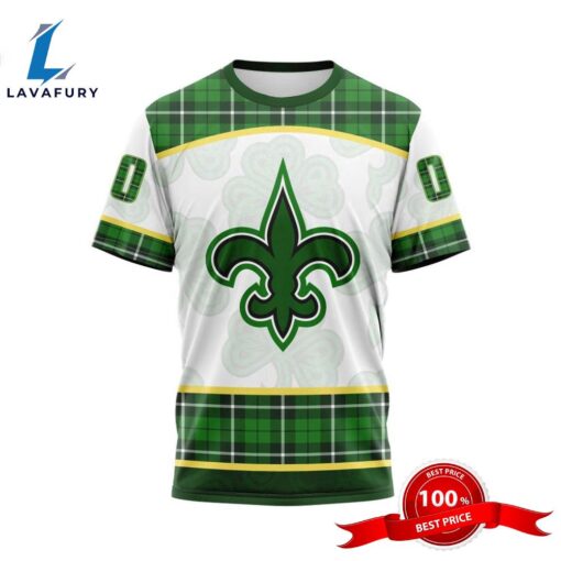 NFL New Orleans Saints Special Design For St. Patrick Day 3D T-Shirts