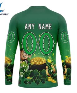 NHL Anaheim Ducks Special Design For St.Patrick Day Long Sleeved Sweatshirt