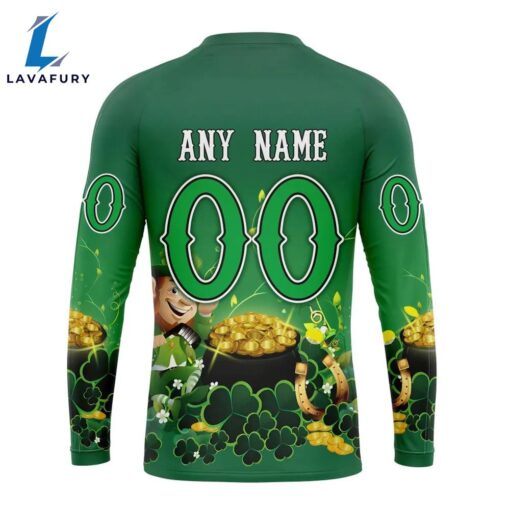 NHL Anaheim Ducks Special Design For St.Patrick Day Long Sleeved Sweatshirt