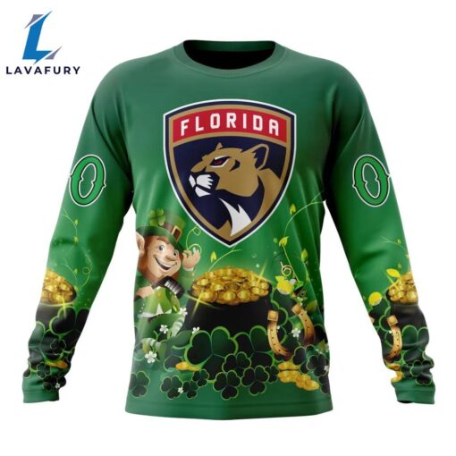 NHL Florida Panthers Special Design For St.Patrick Day Long Sleeved Sweatshirt