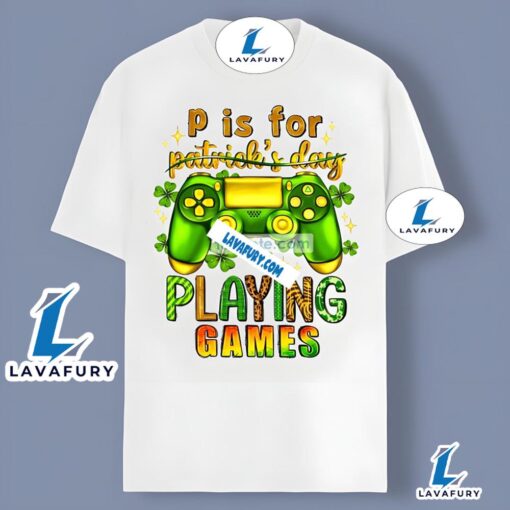 Patricks Day Playing Games Cotton Shirt For Gamer 2025