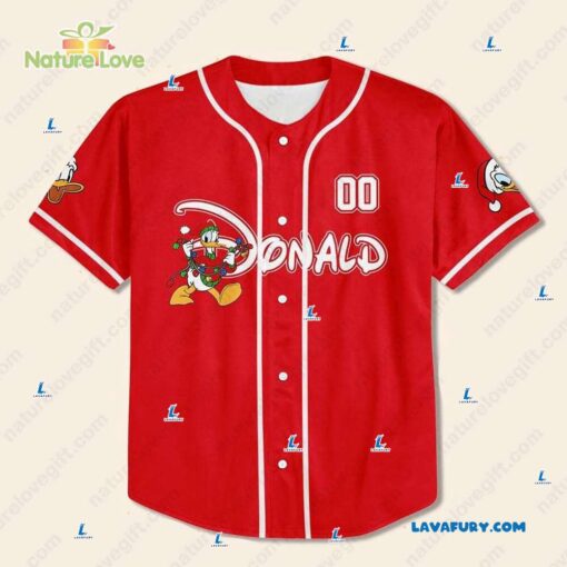 Personalized Donald Duck Disney​ Christmas Baseball Jersey for Team