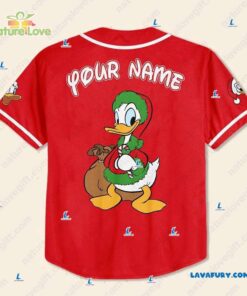 Personalized Donald Duck Disney​ Christmas Baseball Jersey for Team