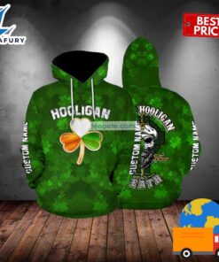 Personalized Hooligan St Patricks Day Green 3D Hoodie For Women 2025