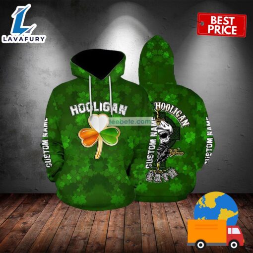 Personalized Hooligan St Patricks Day Green 3D Hoodie For Women 2025