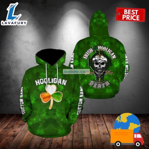 Personalized Hooligan St Patricks Day Green 3D Hoodie For Women 2025