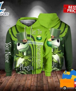 Personalized Jack St Patrick Day Shenanigans Green 3D Pullover Hoodie 2025