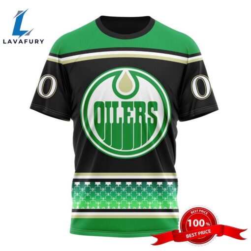 Personalized NHL Edmonton Oilers Specialized Unisex Kits Hockey Celebrate St Patrick’s Day 3D Shirts