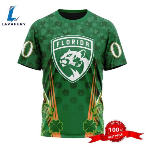 Personalized NHL Florida Panthers Full Green Design For St. Patrick’s Day All Over Print Shirts