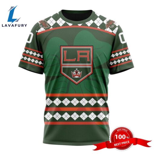 Personalized NHL Los Angeles Kings Specialized Unisex Kits Hockey St Patrick’s Day 3D Shirts