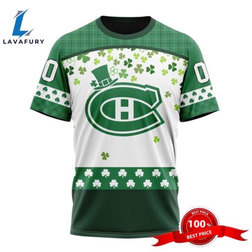 Personalized NHL Montreal Canadiens Special Design For St. Patrick Day All Over Print Shirts