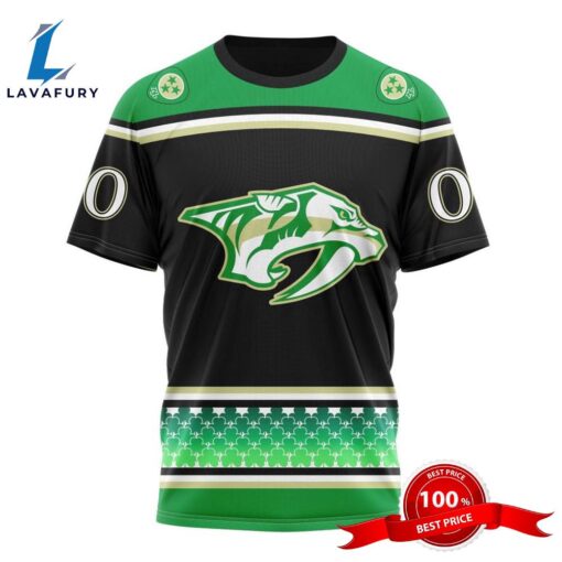 Personalized NHL Nashville Predators Specialized Hockey Celebrate St Patrick’s Day 3D Shirts