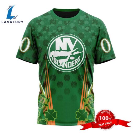 Personalized NHL New York Islanders Full Green Design For St. Patrick’s Day All Over Print Shirts