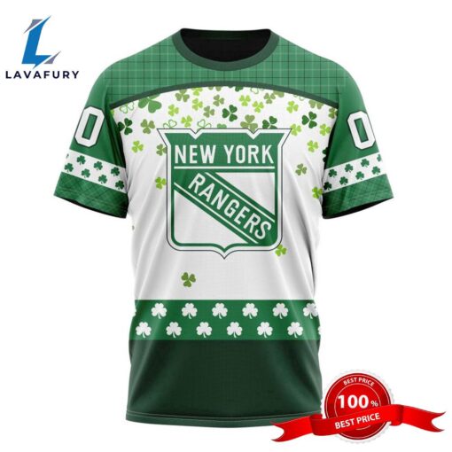 Personalized NHL New York Rangers Special Design For St. Patrick Day All Over Print Shirts