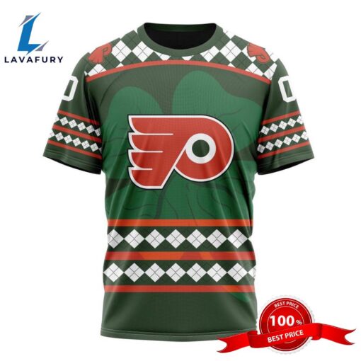 Personalized NHL Philadelphia Flyers Specialized Unisex Kits Hockey St Patrick’s Day 3D Shirts