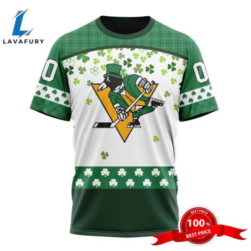 Personalized NHL Pittsburgh Penguins Special Design For St. Patrick Day All Over Print Shirts