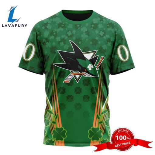 Personalized NHL San Jose Sharks Full Green Design For St. Patrick’s Day All Over Print Shirts