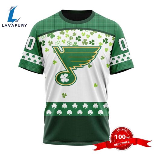 Personalized NHL St. Louis Blues Special Design For St. Patrick Day All Over Print Shirts