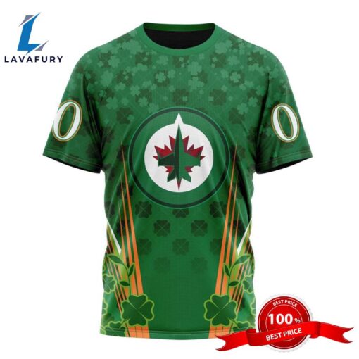 Personalized NHL Winnipeg Jets Full Green Design For St. Patrick’s Day All Over Print Shirts