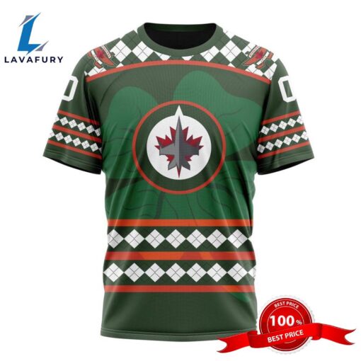 Personalized NHL Winnipeg Jets Specialized Unisex Kits Hockey Celebrate St Patrick’s Day 3D Shirts