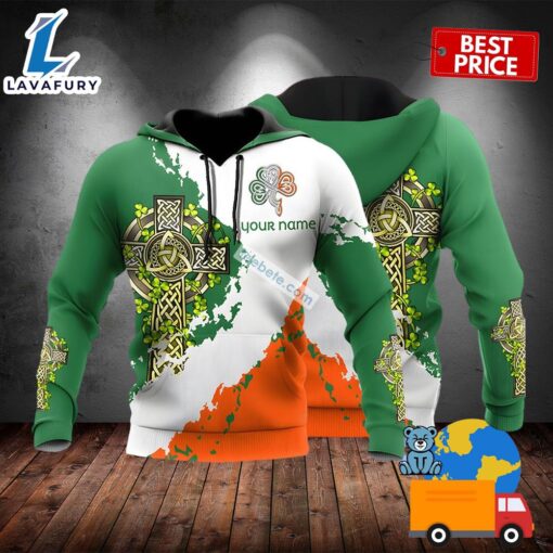 Personalized St Patrick Day Irish Shamrock Green 3D Novelty Hoodie 2025