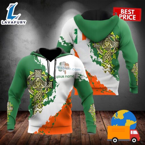 Personalized St Patrick Day Irish Shamrock Green 3D Novelty Hoodie 2025