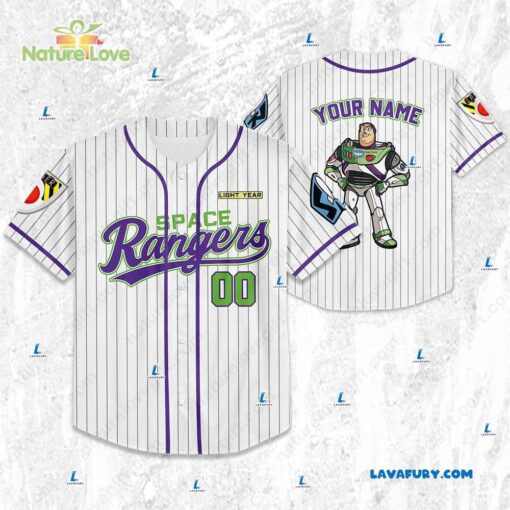 Personalized Toy Story Buzz Lightyear Space Rangers Disney Baseball Jersey