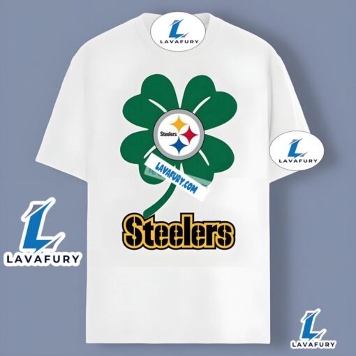 Pittsburgh Steelers And Happy Shamrock St Patrick Day Shirt Design 2025