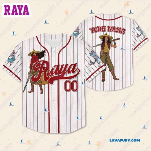 Raya Disney Customized Baseball Jerseys​ With Name Number