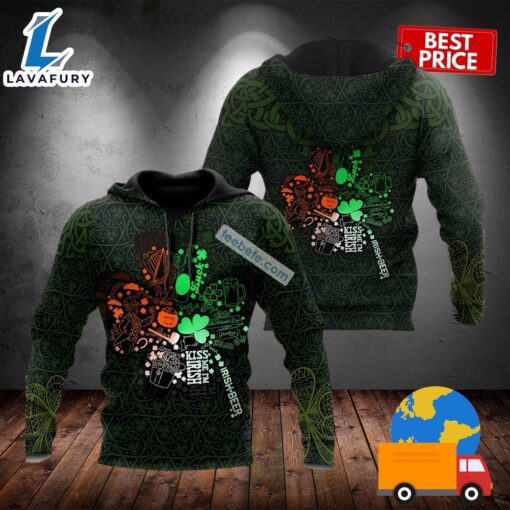 Saint Patrick Drink Beer Green 3D Realistic Hoodie 2025