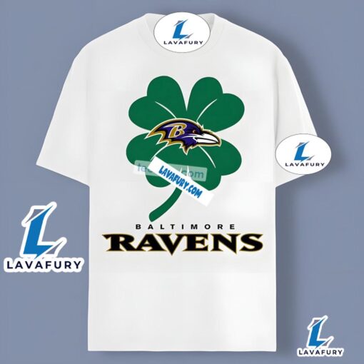 Shamrock Baltimore Ravens Happy St Patrick Day Cotton Shirt 2025