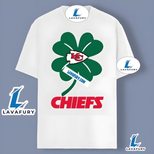 Shamrock Kansas City Chiefs Happy St Patrick Day Graphic Shirt 2025