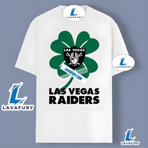 Shamrock Las Vegas Raiders And Happy St Patrick Day Shirt Youth 2025