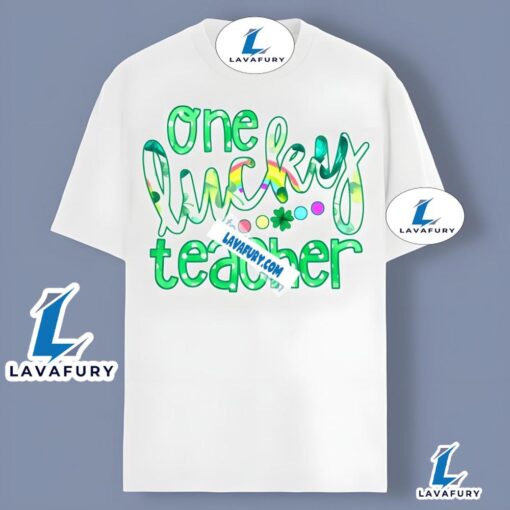 Shamrock One Lucky Teacher St Patrick Day Simple Shirt 2025