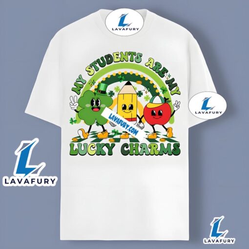 Shamrock School Students Are My Lucky Charms St Patrick Shirt Teen 2025