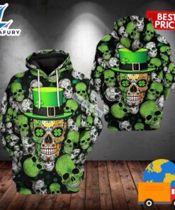 Skull St Patricks Day Shamrock…